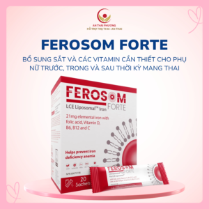 Ferosom Forte Stick– 21mg sắt nguyên tố với vitamin B12, B6, C, D & axit folic