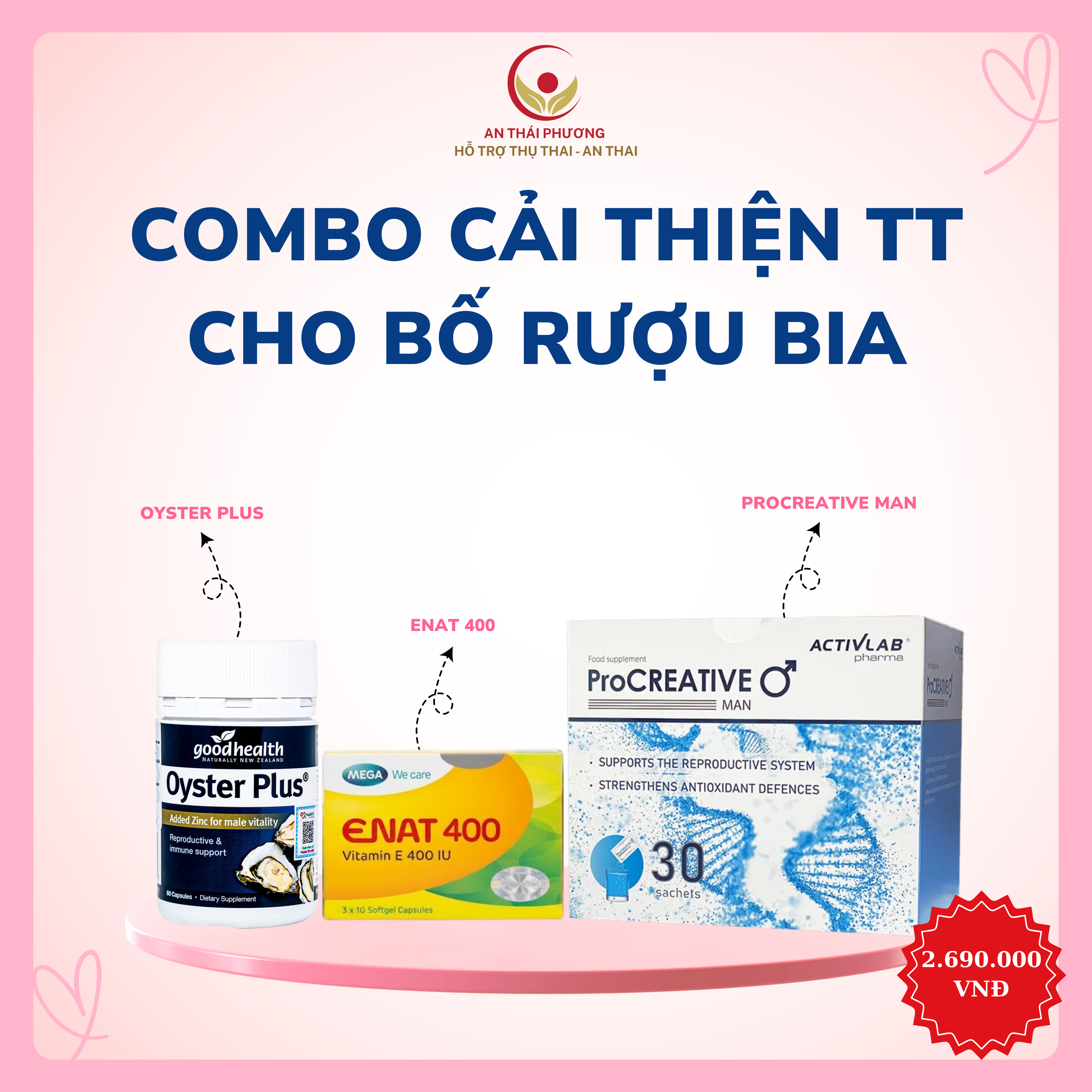 COMBO CẢI THIỆN TT CHO BỐ RƯỢU BIA